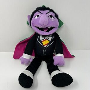 Nanco Sesame Street Count Von Count Vampire Gracula Plush 12" Purple Toy 2011